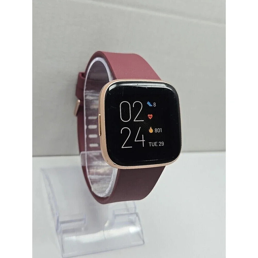 Fitbit Versa 2 Smartwatch Rose Gold 40mm Alexa WR50M Always On Display W/Charger